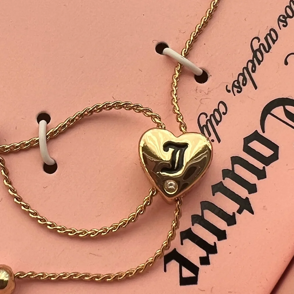 NWT💍Juicy Couture Gold Ton Bead with “Juicy”Enamel Charm Bracelet